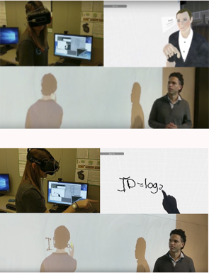 A visual demonstration of UniVResity, a VR demonstration of being in the classroom.