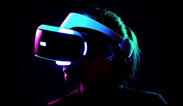 Girl in VR headset