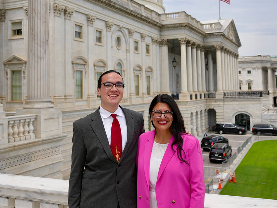 Noah Green and Congresswoman Tlaib