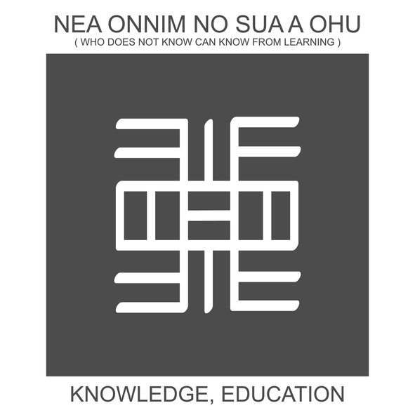 Nea onnim no sua a ohu (who does not know can know from learning): knowledge, education