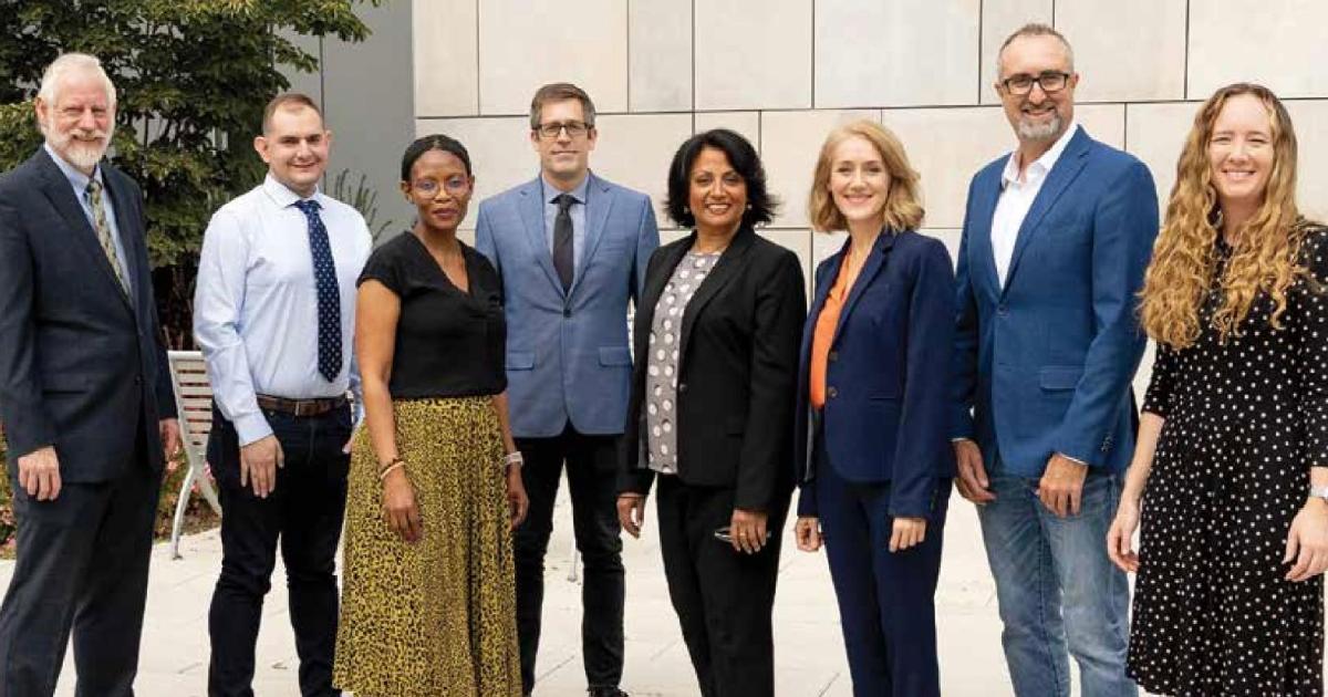 L to R: Michael Carroll (Faculty Director), Matthew Bowers (Senior Finance & Grant Manager), Tumelo Mashabela (LLM student), Michael Palmedo (Post-Doctoral Research Fellow), Tahniat Saulat (Senior Program Coordinator), Christine Haight Farley (Faculty Dir