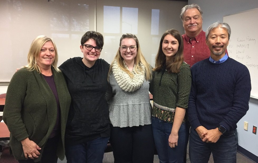 Faculty and students who worked on the pollinator certification