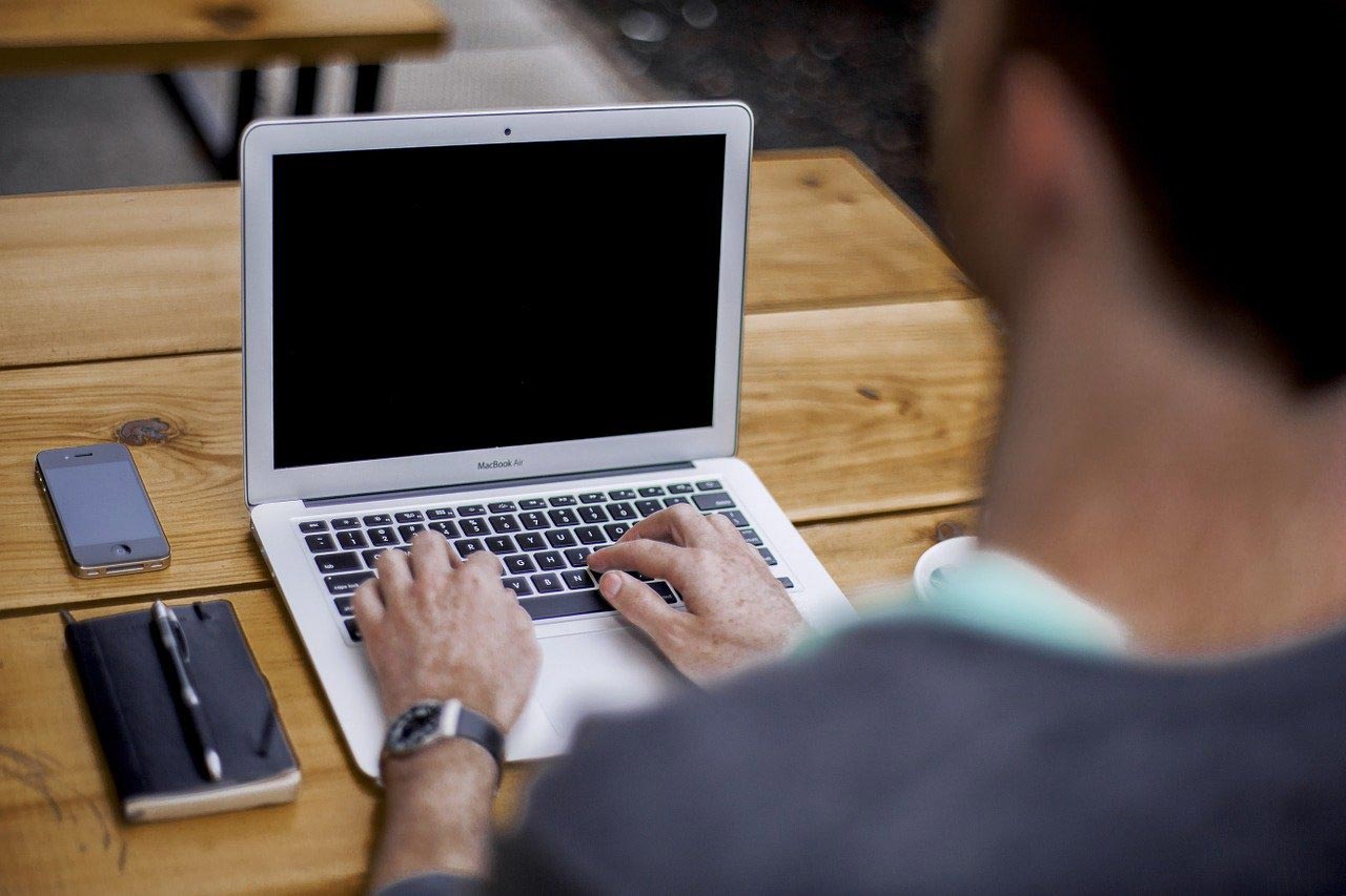 Person working at a computer