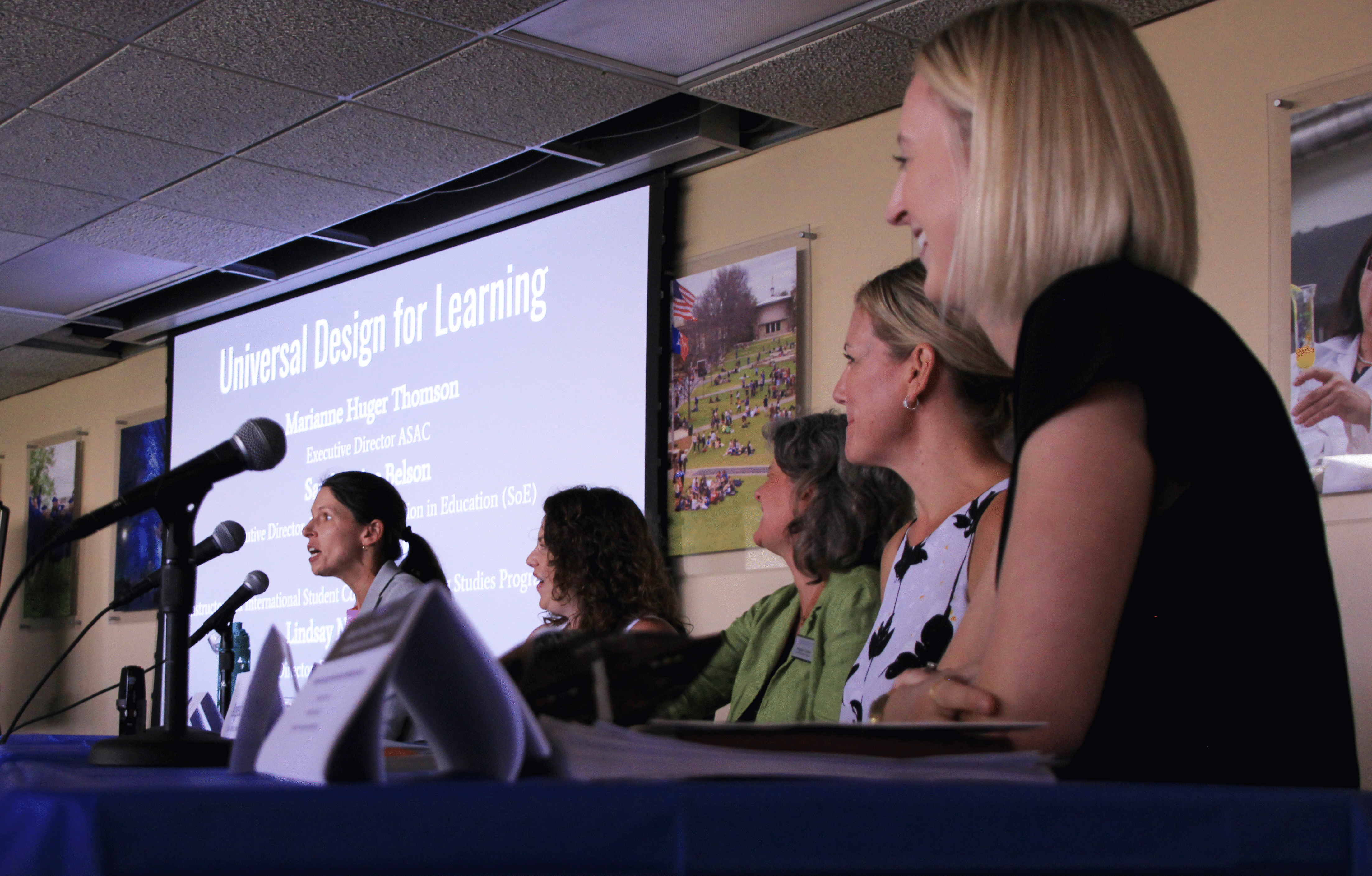 Panel of 4 individuals discussing Universal Design