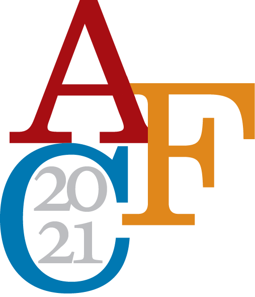 Ann Ferren Conference, displaying the three letters A, F, and C; and the year "2021"