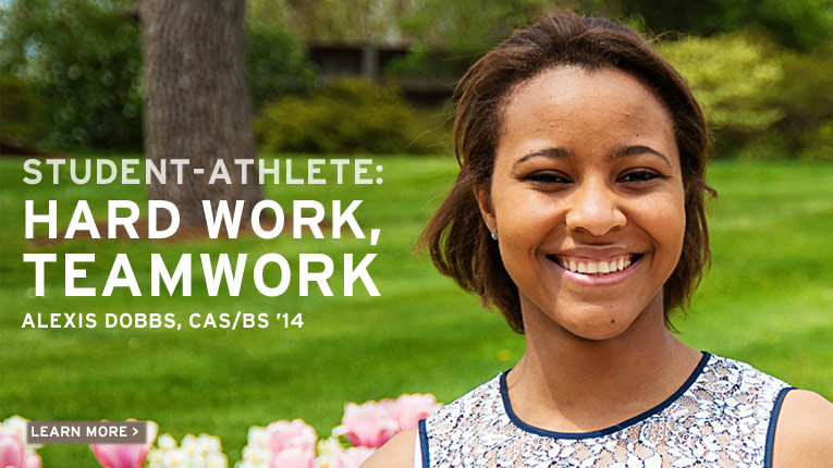Student Athlete: Hardwork, Teamwork: Alexis Dobbs, College of Arts and Sciences, Bachelor of Arts, 2014