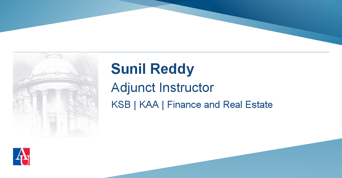 Kaurin Reddy Faculty Profile: Kapuluru Reddy | American University, Washington, DC