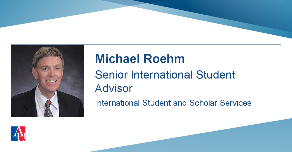 Staff Profile: Michael Roehm | American University, Washington, DC