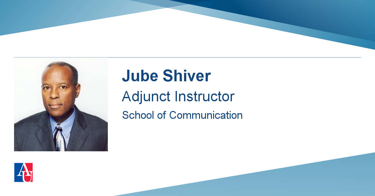 Faculty Profile Jube Shiver School of Communication