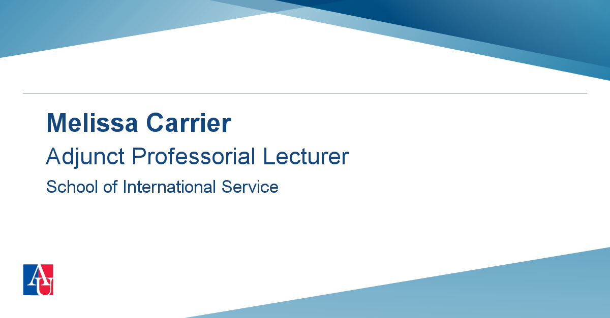 Faculty Profile: Melissa Carrier