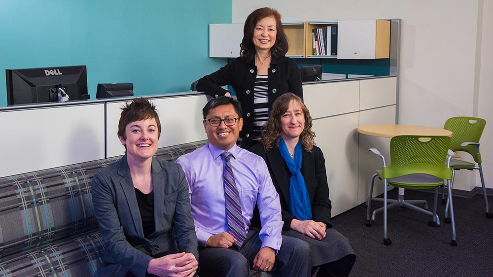 The BPI team: Nana An standing in the back, with (starting from left), Bridget Cooney, Alex Naula, and Jessica Weaver