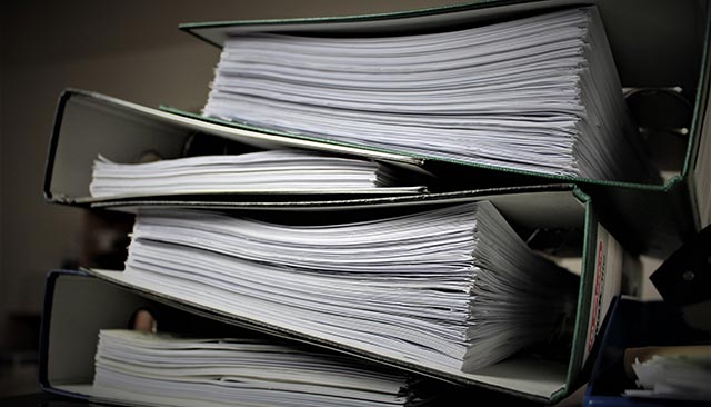 Binders full of paper