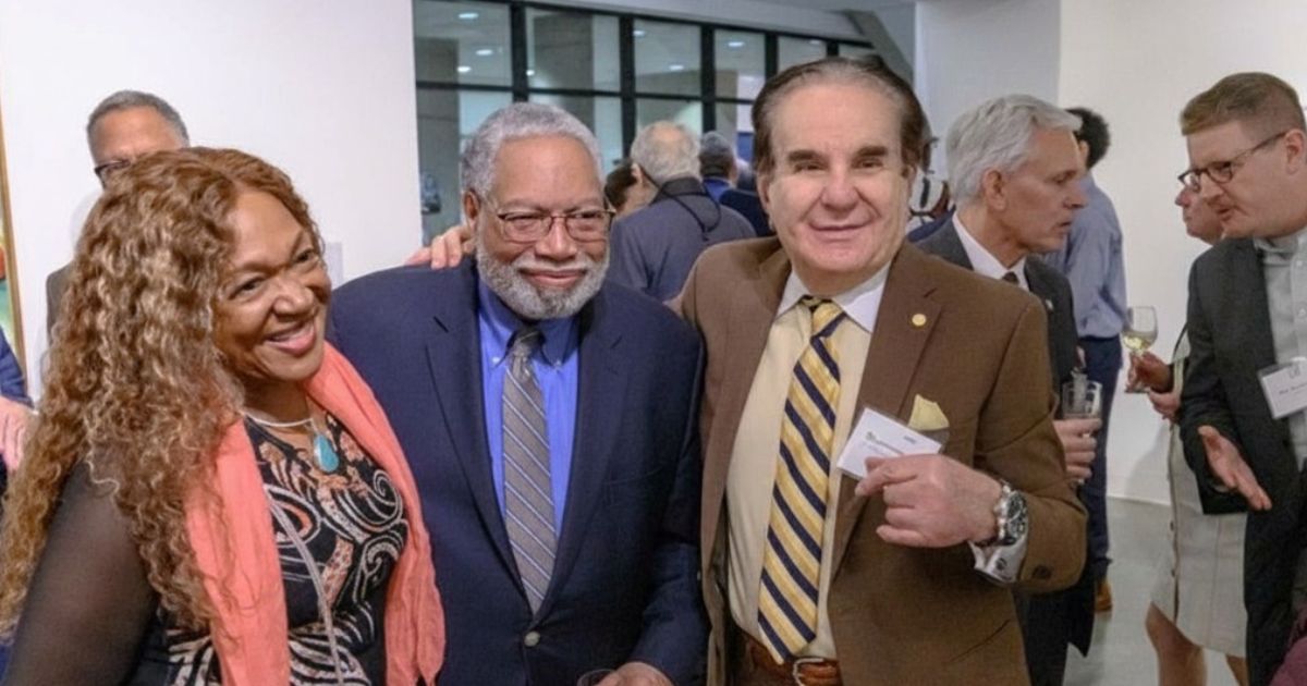 Mehdi Heravi shown with Lonnie Bunch