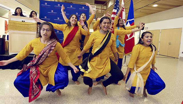 Dancers performing