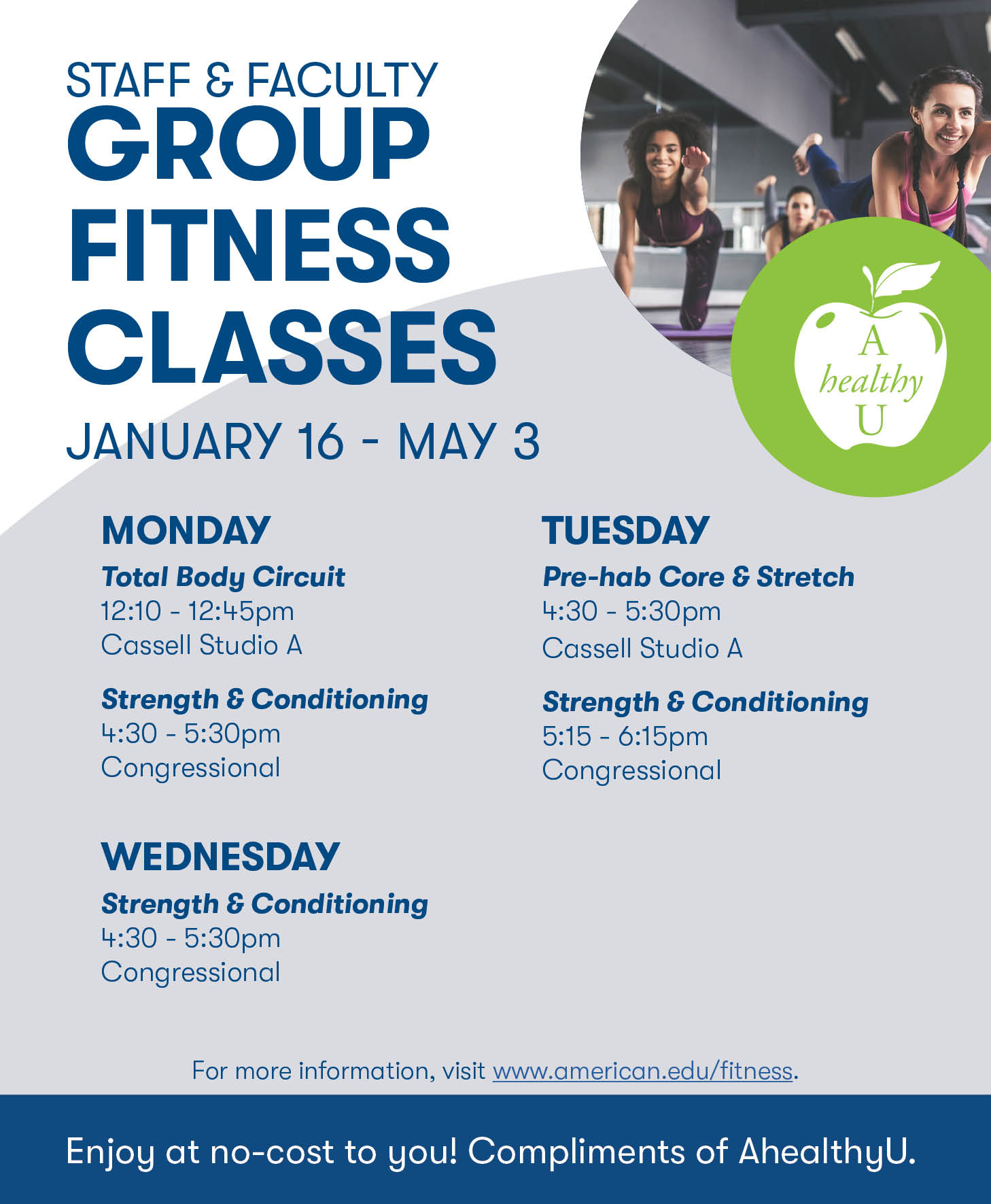 Group Fitness Classes | American University, Washington, DC