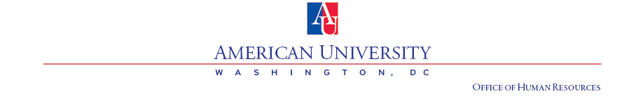 American University Office of Human Resources letterhead