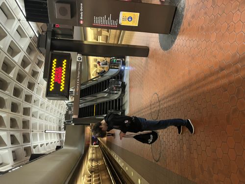 Cameron Travelling to Work via the Metro