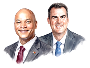 Wes Moore and Kevin Stitt