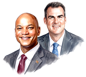 Wes Moore and Kevin Stitt