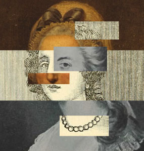 collage of the different faces of Mary Ball Washington