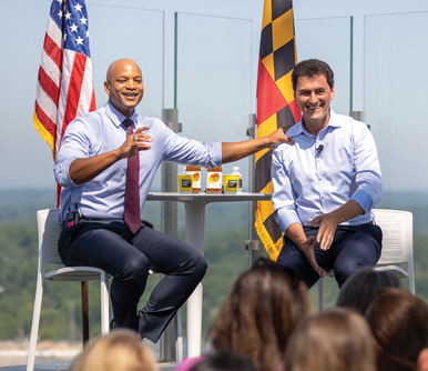 Ken Biberaj and Governor Wes Moore