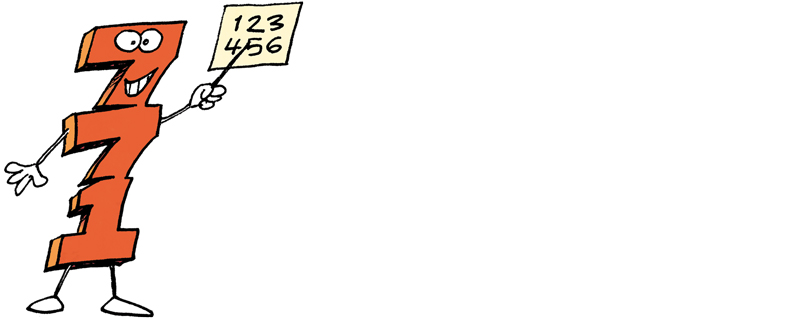 A smiling illustrated 771 points to the numbers 1 through 6