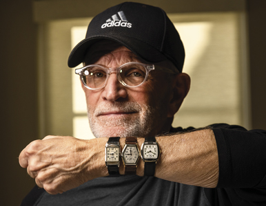 Fred Friedberg shows off his watches