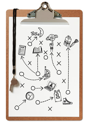 Illustration of a coach's clipboard