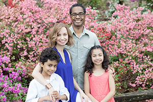 Caty Borum Chattoo (l) and her family. 