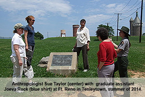 American University anthropologist Sue Taylor at Ft. Reno in Tenleytown, summer 2014. American University anthropologist Sue Taylor at Ft. Reno in Tenleytown, summer 2014.