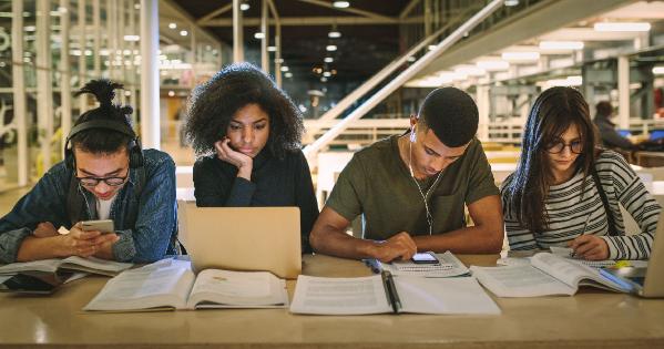 College students studying