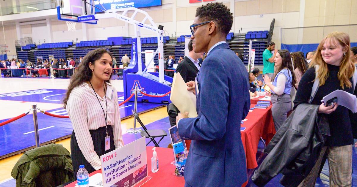 Photo from Job and Internship Fair. Photo by Jeff Watts. 