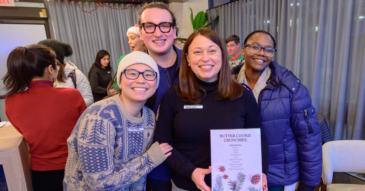 Amanda Dowd with her colleagues. Photo by Jeff Watts. 