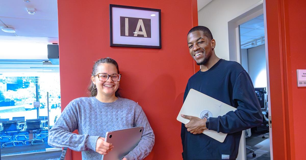 From left, Zoe Kazanzides and Xavier Stokely. Photo by Jeff Watts.