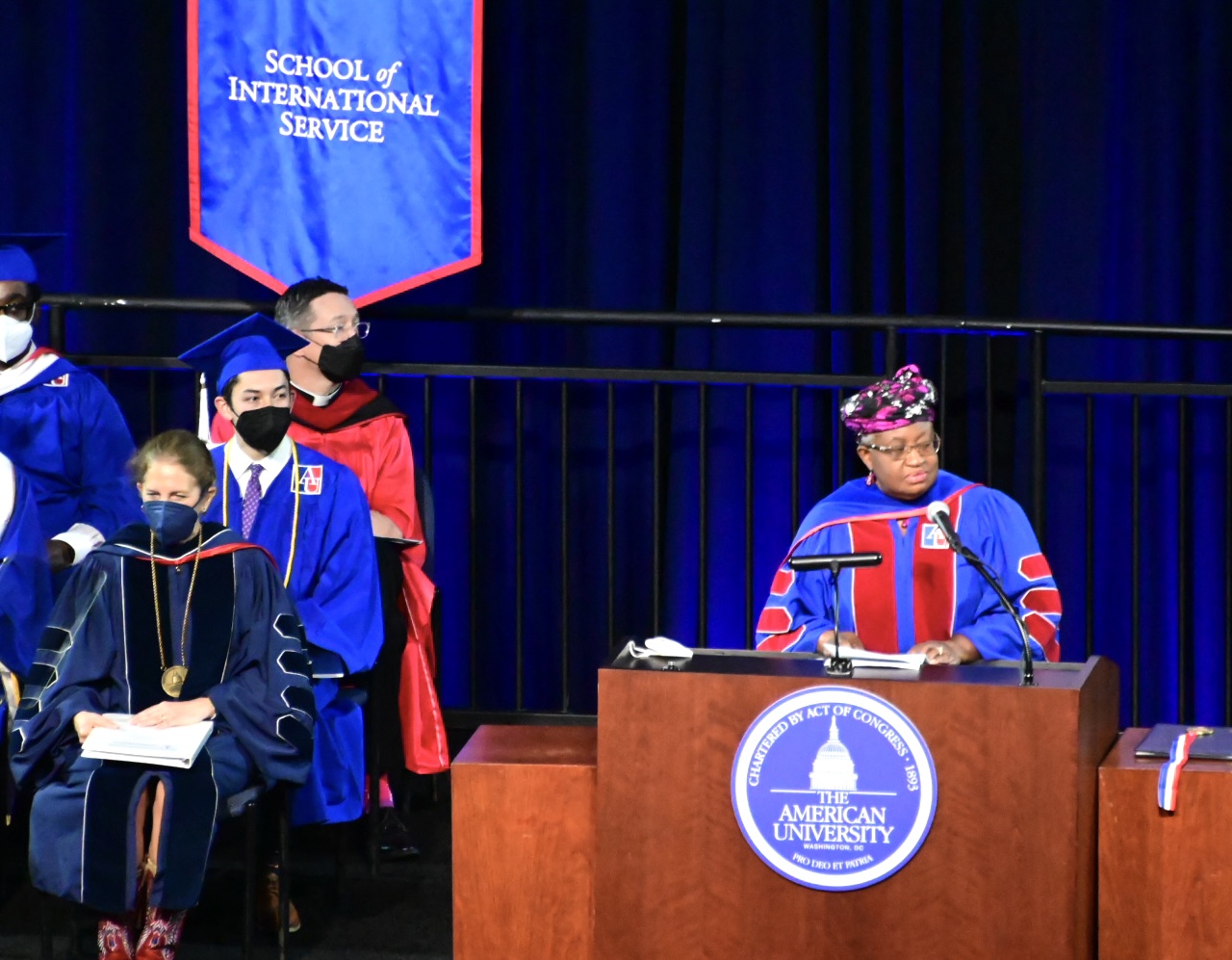 Ngozi Okonjo-Iweala addressed 2022 SIS graduates.