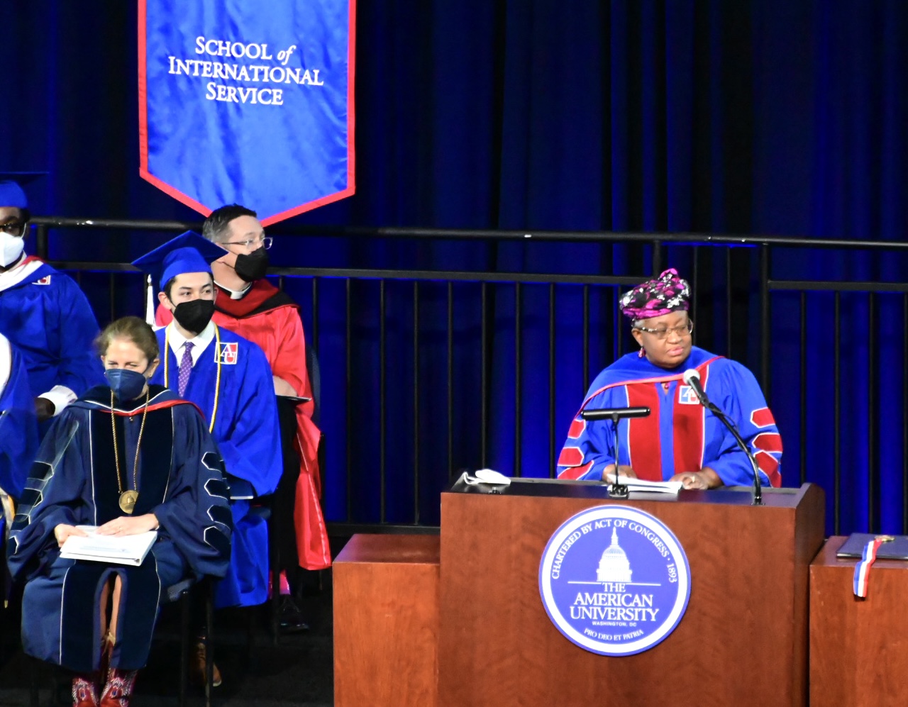 Ngozi Okonjo-Iweala addressed 2022 SIS graduates.