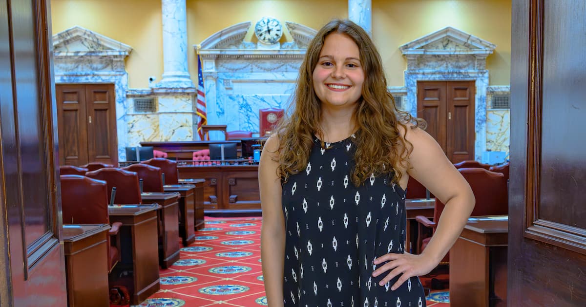 Zoe Kazanzides in the Maryland State House