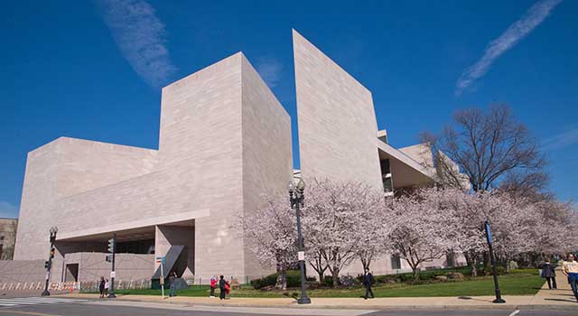 Exterior of the National Gallery of Arts East Building.