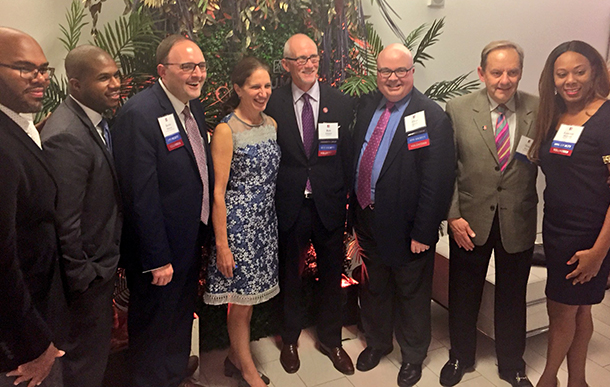 Sylvia Burwell with AU alumni board members