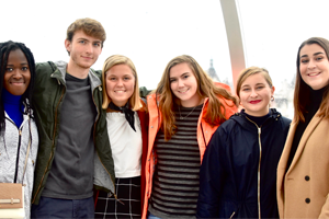McKenzie and her friends in London
