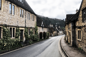 A quaint street in bath