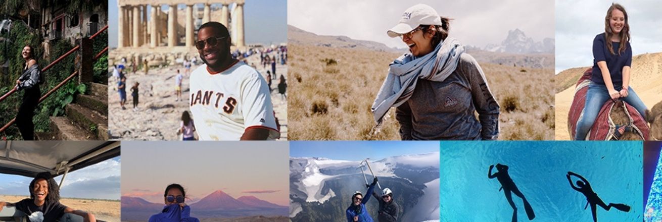 AU Abroad students in different destinations