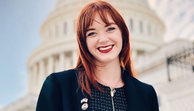 Washington, DC Intern in front of the US Capitol