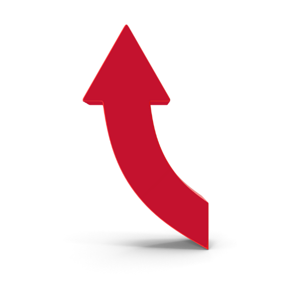 arrow pointing up (red) arrow pointing up (red)