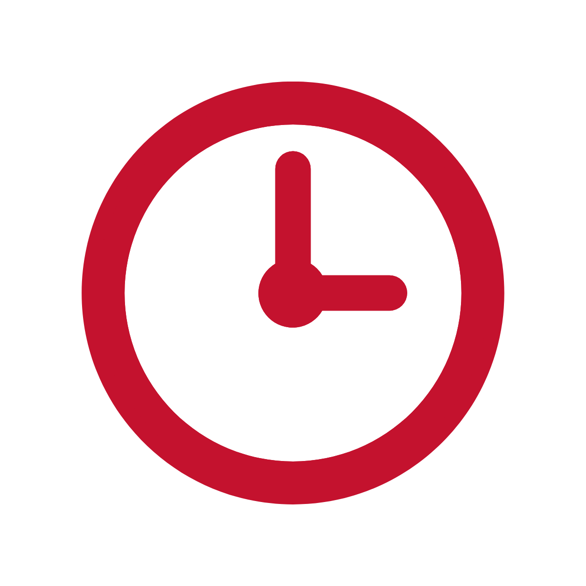 red clock icon