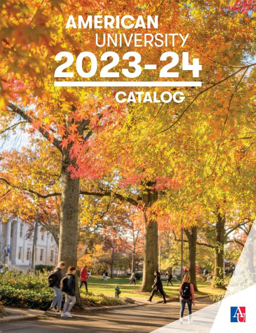 Catalog Cover Photo of AU Quad during Fall