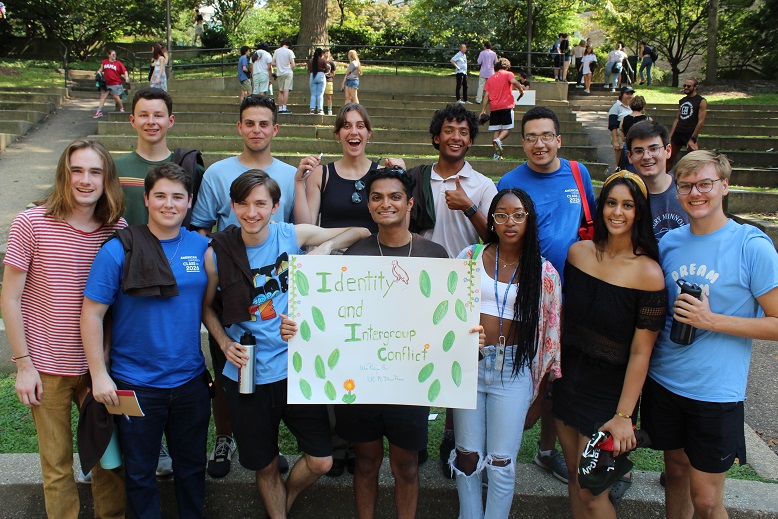 Students at UC welcome event