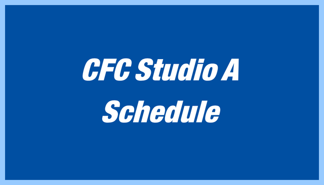 Cassell Fitness Center Studio A Schedule Graphic. Click button below to be taken to the online calendar.
