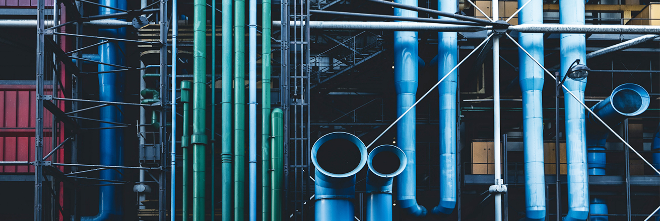 pipes in a factory