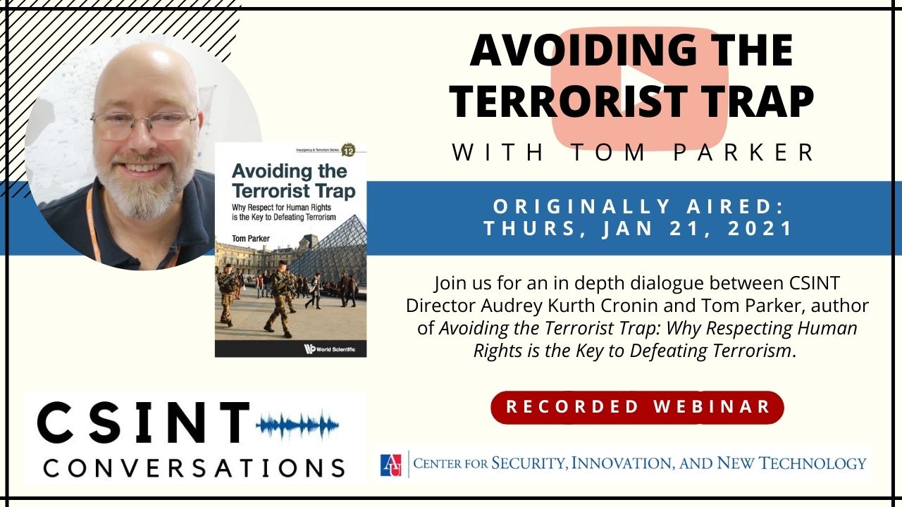 Title slide for CSINT Conversations with Tom Parker Recorded Webinar - click to watch